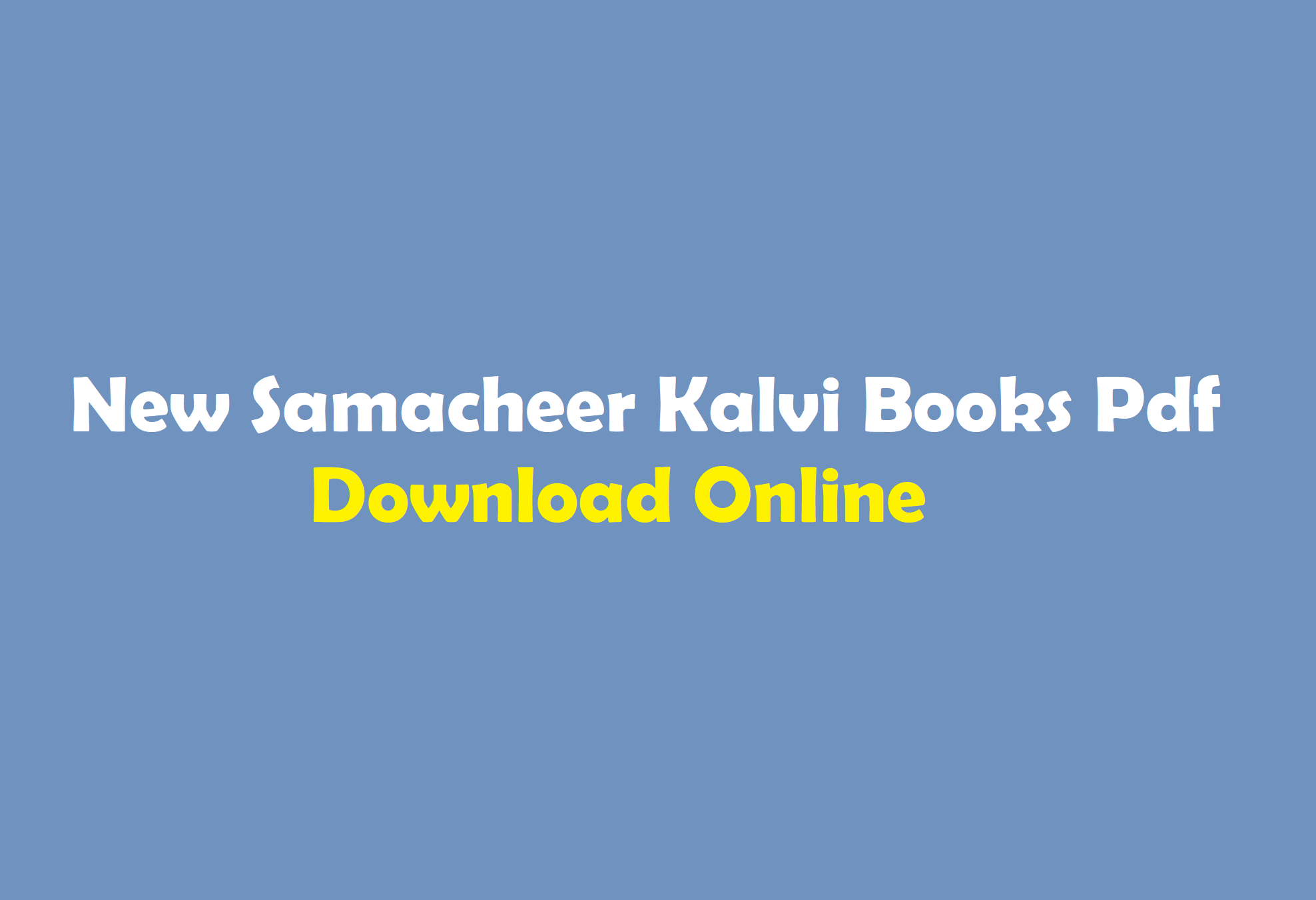 samacheer kalvi new books